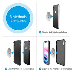 Baseus Metal Magnetic Plates Pack of 2 Replacement Magnet Plates for Car Phone Holder Sticky Magnetic Phone Sticker Self Adhesive Pad Thin Magnet Disc for Car Vent Dash Mount Holder (Without Holder)