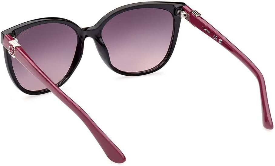 GUESS Womens Sunglasses , Black/Other/Gradient Smoke, 58 mm