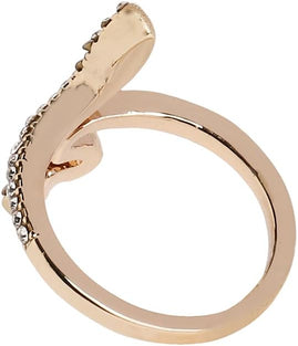 Aldo Womens Gold/Clear Multi Allardyce Ring Size 5
