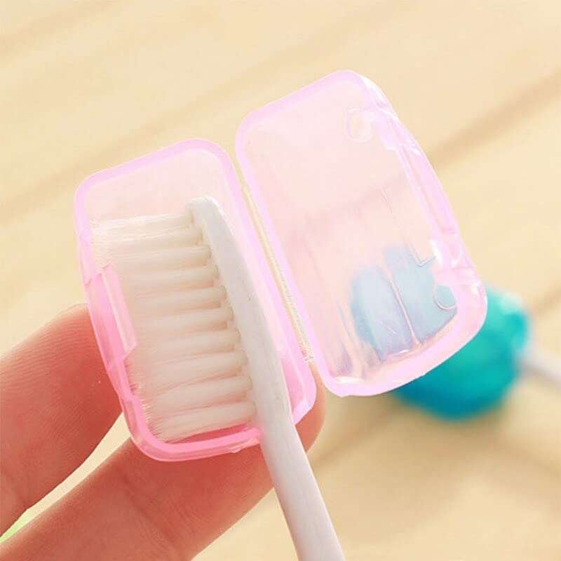 SOLDOUT Portable Toothbrush Head Cover Case for Travel Hiking Camping Tooth Brush Box Cap Bathroom Accessory (Assorted Color, Pack of 5)