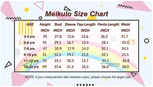 Meikulo Kids 2 Piece Outfits Girls Crop Tops Hoodies Long Sleeve Fashion Sweatshirts and Sweatpants