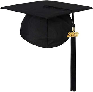 Unisex Graduation Cap with 2020 Charm for Adult, Graduation Caps Hat Adjustable Adults Student Mortar Board Graduation Hat Men and Women Fancy Dress Accessory Photo Props, Black Green Red Blue