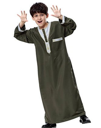 GladThink Boy's Muslim Thobe Long Sleeves