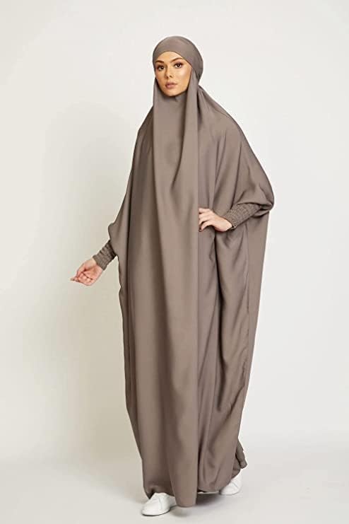 Women's Muslim One Piece Prayer Dress for Women Abaya Dress Islamic Middle East Dubai Turkey Maxi Abaya Kaftan with Hijab Dress in Full Length