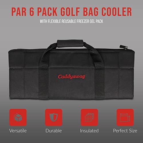 Caddy Swag Golf Bag Cooler Beer Sleeve 6 Can - Fun Golfing Gifts for Men & Women - Camping, Hiking, Traveling, Food, General Use - Great for Golfers, Party Gift, Golf Push Cart Accessories & More