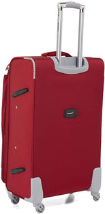 Senator Soft-Shell Luggage Extra Large Size Expandable Lightweight, Check in Size Luggage with Spinner Wheels 4 LL003 (Checked Luggage 32-Inch, Red)