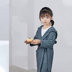 XUEMML Boys Girls Towel Bathrobe, Robe Microfibre，Hooded Toddler Soft Fuzzy Robe For Kids 3-8 Years