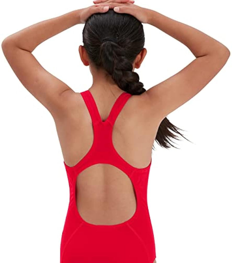 Speedo ECO Endurance+ Medallist Swimsuit, Comfortable, Stylish Design, Extra Flexibility, Junior Girls