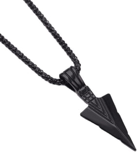Beauenty Fashionable Pendant Necklace for Mens Cool Spearpoint Arrowhead Pendant Chain Necklace