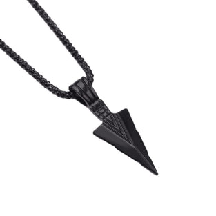 Beauenty Fashionable Pendant Necklace for Mens Cool Spearpoint Arrowhead Pendant Chain Necklace