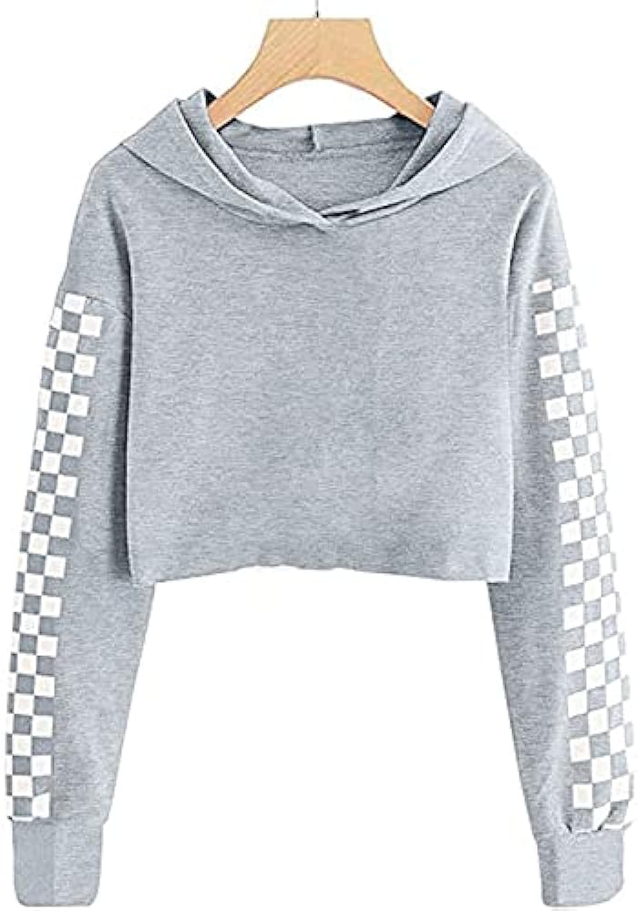 Meikulo Kids 2 Piece Outfits Girls Crop Tops Hoodies Long Sleeve Fashion Sweatshirts and Sweatpants