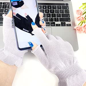 GSAFEME Anti UV Gloves for Nail Lamp, Professional UPF50+ UV Protection Gloves for Manicures Nail Art, Fingerless Gloves