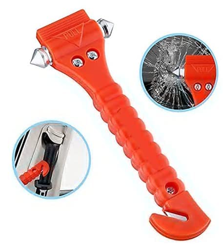 Emergency Escape Tool Auto Car Window Glass Hammer Breaker and Seat Belt Cutter Escape 2-in-1 Tool 1pcs