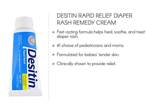 Johnson & Johnson Desitin Rapid Relief Diaper Rash Cream By Johnson And Johnson For Kids - 4 Oz Cream