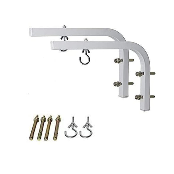 Wownect Universal Projector Screen L-Bracket Wall Hanging Mount Adjustable Ceiling Mount with Adjustable Extension with Hook Kit 10” Mounting Accessories For Home Theater Projection Screens