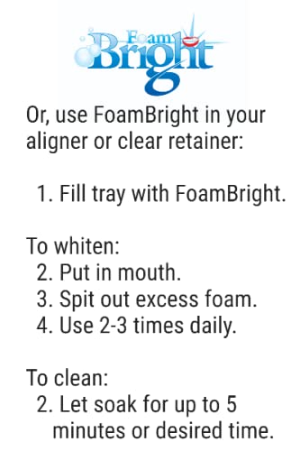 Retainer Foam Cleaner & Teeth Whitening Formula. The Ultimate Cleaning Toothpaste for Aligner Retainers. Great for All Kinds of Clear Retainers, Braces & Aligner s. Safe for Dentures. 50 ML (1 Pack)