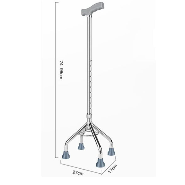 PEPDRO Crutches for the elderly three-legged cane walking stick telescopic non-slip lightweight four-legged walking stick triangular elderly walking stick (Color : B)