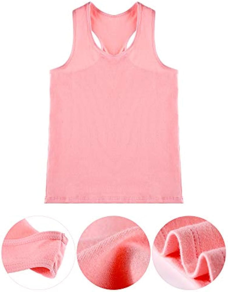 3 Pieces Girls Dance Tank Top Racerback Crop Tank Top Sleeveless Dance Top for Ballet Gymnastics Dancewear