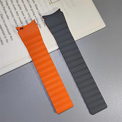 Dado Silicone Magnetic Watch band Compatible with Samsung Galaxy Watch 6 Classic 47/43mm | 5 Pro 45mm | 4 Classic 46/42mm | Watch 6/5/4 44/40mm Strap, Curved No gap Magnetic closing Soft Band
