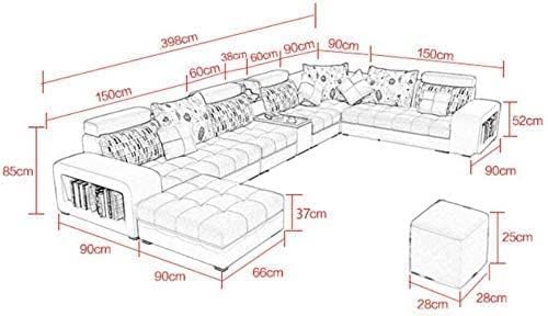 Live Room Sofa,Apartment Living Room Corner Sofa set Combination Furniture (GREY)