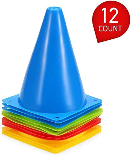 Fanryy 4 Colors Plastic Sport Home Football Training Soccer for Kids (7in)- Pack of 12