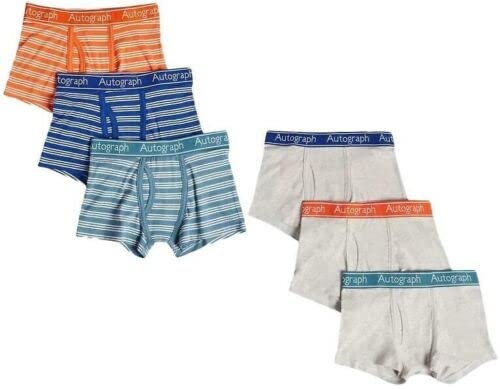 Boys 6 Pack Boxer Shorts M&S Underwear Ages 9-10 Years