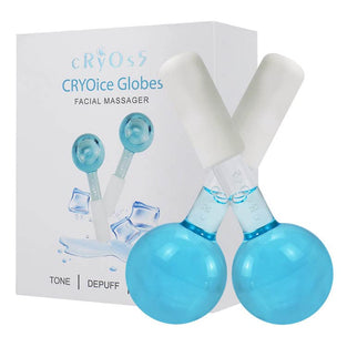 cRyOs5 Facial Ice Globes. 2 PCS Facial Ice Globes for Facial Massage, Effective Face Globes for Daily Beauty Routines, Reduce Wrinkles, Reduce Puffiness, Enhance Circulation, Relieve Headaches.