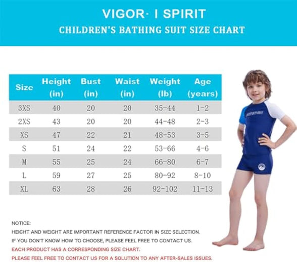 Karrack Girls and Boys One Piece Rash Guard Swimsuit Kid Water Sport Short Swimsuit UPF 50+ Sun Protection Bathing Suits