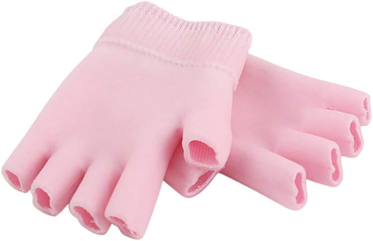 ROSENICE Gel Overnight Hand Moisturizing Gloves for Dry Hand Treatment Moisture Gloves Overnight Cotton Skin Spa Gloves with Moisturizer Gel