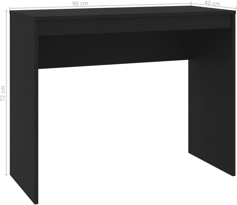 vidaXL Desk Computer Workstation Corner Home Office Dorm Hallway Living Room Bedroom Furniture Study Desk Console Table Black Engineered Wood