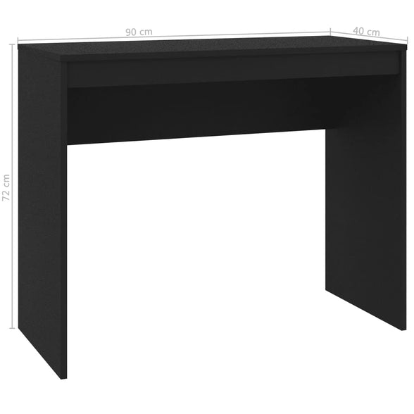 vidaXL Desk Computer Workstation Corner Home Office Dorm Hallway Living Room Bedroom Furniture Study Desk Console Table Black Engineered Wood