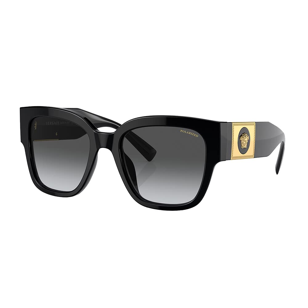 Versace Women's GB1/T3 Square Sunglasses, Black, 54-20-140 mm