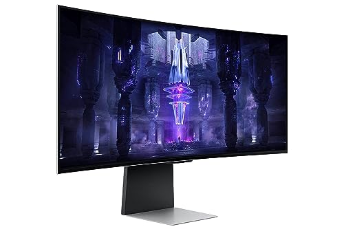 Samsung 34" Odyssey OLED G8 Gaming Monitor With Smart TV Experience, 0.03ms Response Time & 175Hz Refresh Rate, AMD FreeSync Premium Pro, IoT Hub & Voice Assistants - LS34BG850SMXUE