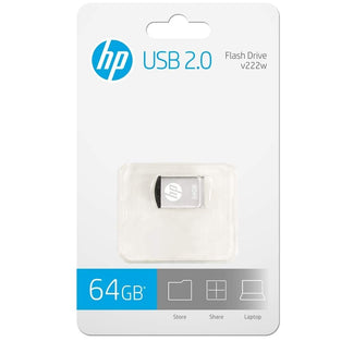 HP USB Memory GB USB 2.0 Super Mini Metal, Shockproof, Splashproof Dustproof Flash Drives v222 W hpfd222 W - 64