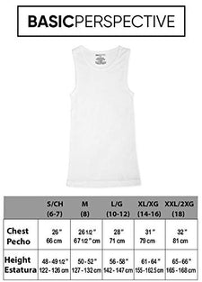 Basic Perspective Boy's A-Shirt Tagless Cotton Tank Top Undershirt, Pack of 3