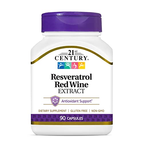 21st Century, Resveratrol Red Wine Extract, 90 Capsules