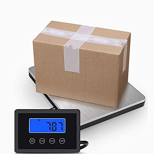 Vinsoc Stainless Steel Digital Heavy Duty Postal Scale with Separate LCD Display Powered by Batteries or AC Adapter (180kg)