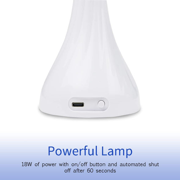 Mia Secret - LED/UV Table Lamp for Curing Gel Tips for Nails - for Nail Technician Flexible Neck 6 Light Design