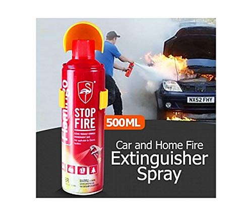 FLAMINGO CARCARE TECH Car Care Ozone Friendly Fire Extinguisher F018r,500ml