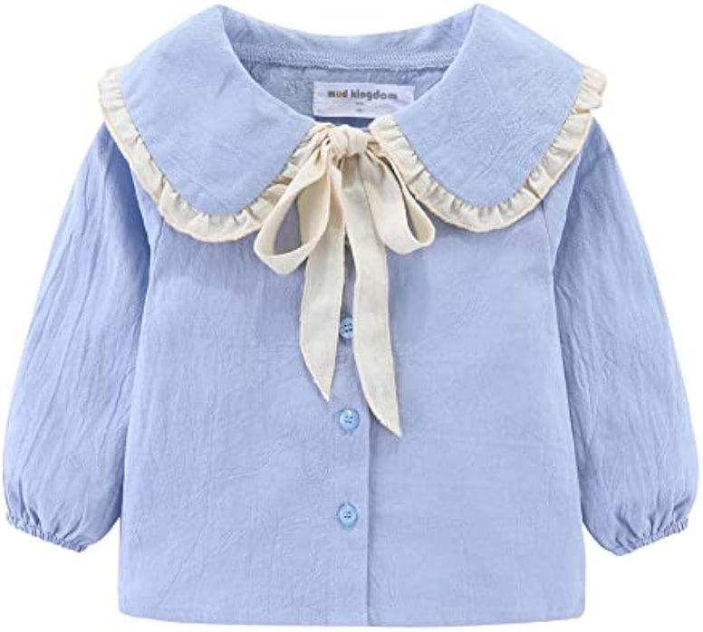 Mud Kingdom Little Girls Long Sleeve Shirt Peter Pan Collar Cute