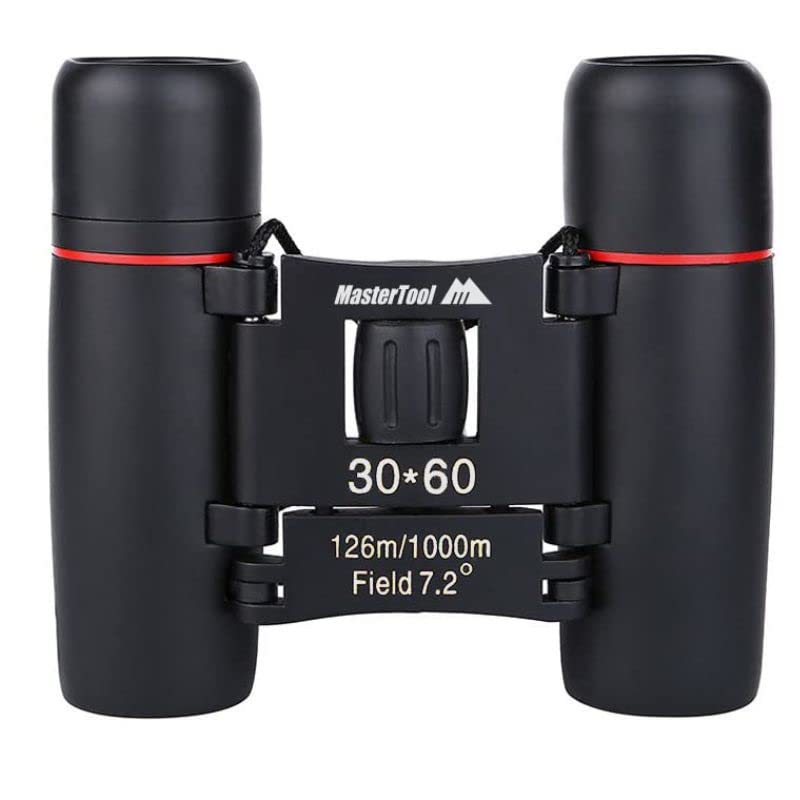 MasterTool - 30 x 60 Small Binoculars Compact for Adults Kids, Mini Binocular for Bird Watching Traveling Sightseeing, Lightweight Pocket Folding Binoculars for Concert Theater Opera,Black