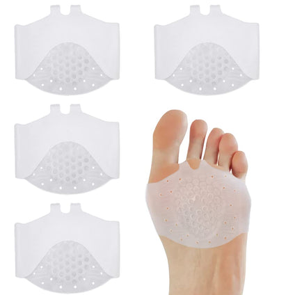 pokham 2 Pairs Metatarsal Pads for Women Mens, Silicone Metatarsal Pads, Soft Silicone Gel Ball of Foot Pads, Soft Gel Metatarsal Pads, Soft Gel Foot Pads