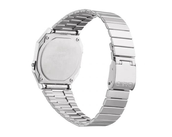 Casio Unisex-Adult Quartz Watch, Digital Display and Stainless Steel Strap A700W-1ADF