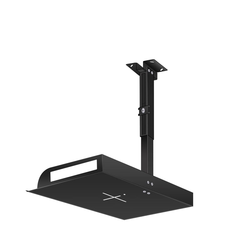 Universal Projector Ceiling Mount with Tray for Projector/Camera, Superior&Sturdy Carbon Steel-33lbs Load Capacity - Universal Bracket - Height Adjustable 11.4-22inches, in-Tube Cable Routing