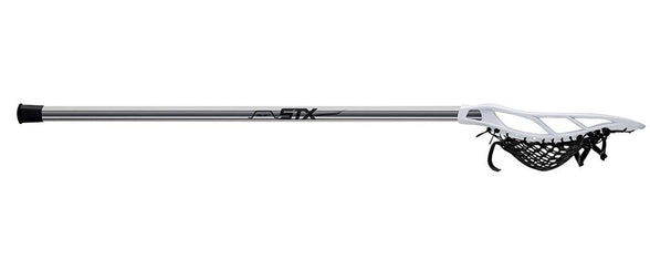 STX Lacrosse Stallion 50 Youth Lacrosse Complete Stick, Platinum/White, 39"