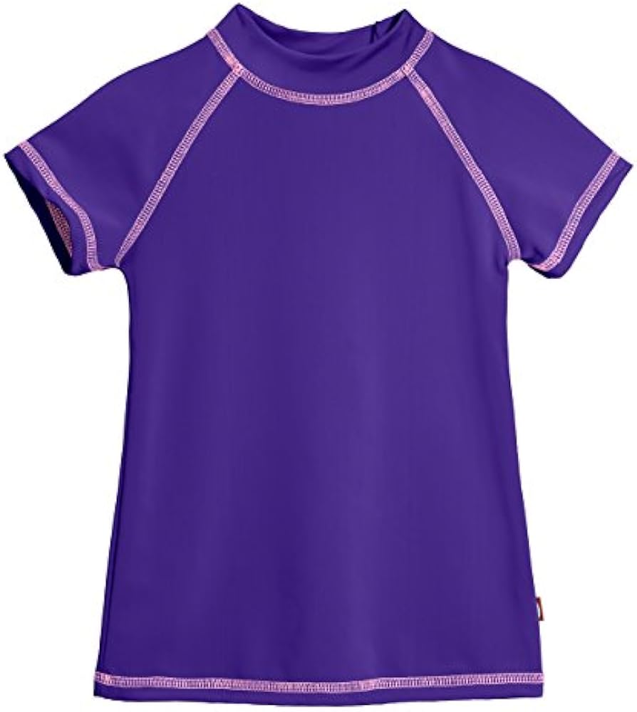 City Threads Girls' SPF50 Rash Guard Sun Swimming Tee Pool & Beach