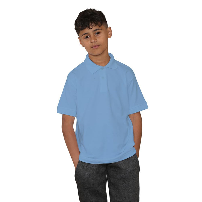 KHIM 2 Pack Unisex Polo Short Sleeve Polycotton Boys Girls School Uniform Plain Half Sleeve Shirts Sports Wear Indoor Outdoor