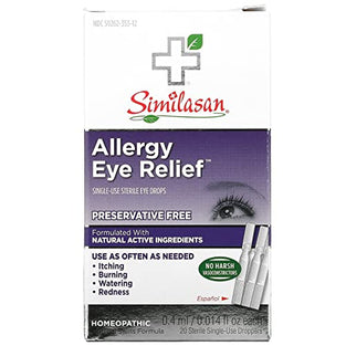 Similasan Allergy Eye Relief Eye Drops Sterile Single Use Droppers Fl Ml Each 20 Count