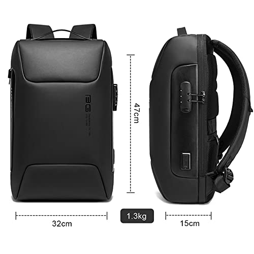 Travel Laptop Backpack, Business Anti-Theft Slim Durable Laptops Backpack with USB Charging Port, Gifts for Men & Women Water-Resistant College School Computer Bag Bange. (Black)