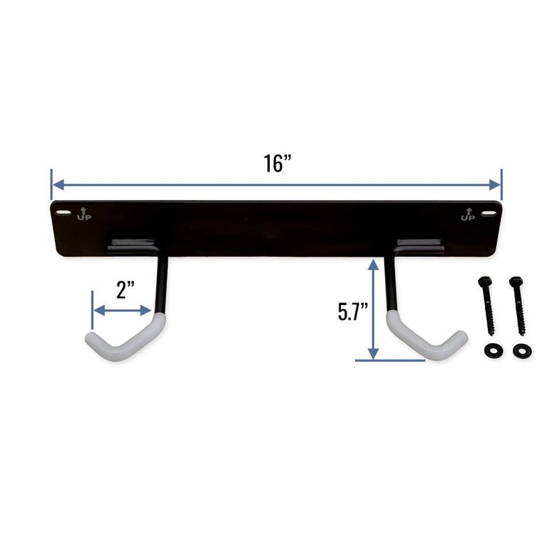 StoreYourBoard BLAT 2 Bike Vertical Wall Rack, Holds 2 Bikes, Home & Garage Mounted Storage Hooks, Heavy-Duty Solid Metal Max 100 lbs